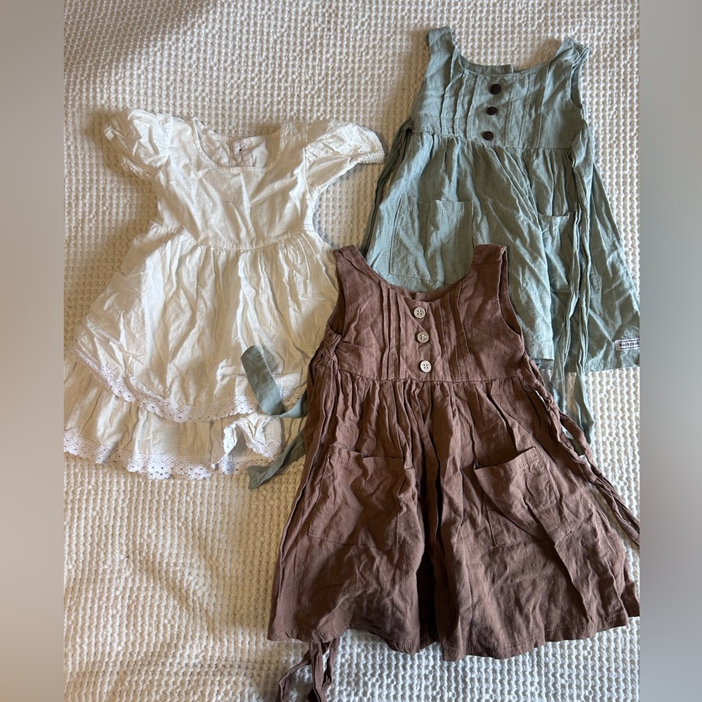 Cotton dress and pinafore bundle